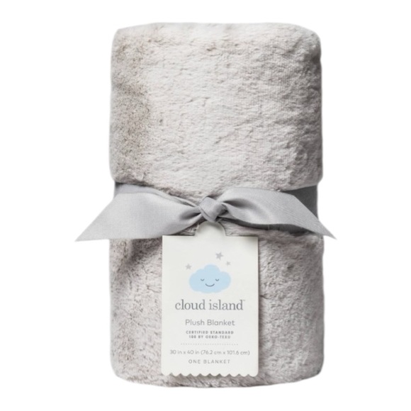 cloud island Other - Cloud Island Gray Satin Edge Baby Blanket